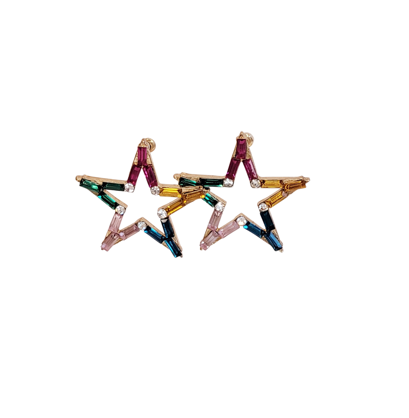 Celebrity Star Earrings (Rainbow)